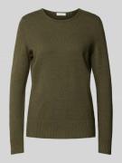 Gebreide pullover met ribboorden, model 'Aliv'