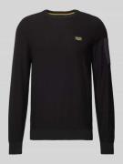 Gebreide pullover met labeldetail