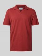 Regular fit poloshirt met V-hals