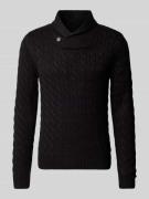 Gebreide pullover met opstaande kraag, model 'CRASH'