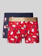 Boxershort met elastische band in een set van 2 stuks