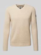 Gebreide pullover met V-hals, model 'BOJALF'