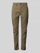 Tapered fit cargobroek met labeldetail, model 'Skyring'