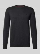 Gebreide pullover met wol en ronde hals