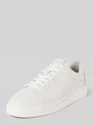 Sneakers van leer met labeldetails