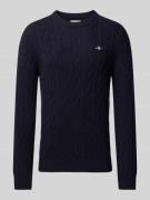 Gebreide pullover met kabelpatroon