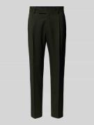 Slim fit pantalon met bandplooien, model 'NEAT'