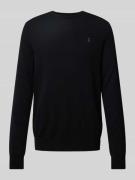 Gebreide pullover van lanawol met ronde hals