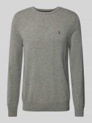 Gebreide pullover van lanawol met ronde hals