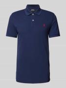 Tailored fit poloshirt met logostitching