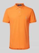 Custom slim fit poloshirt van puur katoen