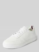 Sneakers van leer met labeldetail