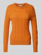 Gebreide pullover met ribboorden