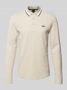 Regular fit poloshirt met labelstitching