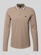 Regular fit poloshirt met labelstitching