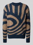 Gebreide pullover met ronde hals, model 'Hairy'