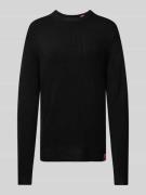 Regular fit gebreide pullover met ronde hals