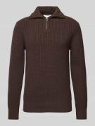 Gebreide pullover met ribboorden, model 'LAND'