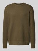 Gebreide pullover met ribboorden, model 'HENNY'