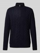 Gebreide pullover met kabelpatroon, model 'Jacob'