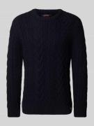 Gebreide pullover met kabelpatroon, model 'Jacob'