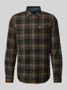 Slim fit vrijetijdsoverhemd met labelpatch, model 'Lumberjack'