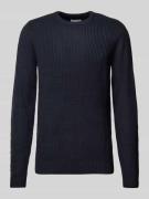 Gebreide pullover met ronde hals, model 'LEWIS'