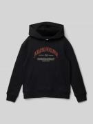 Hoodie met labelprint, model 'FREDERIKSBERG'