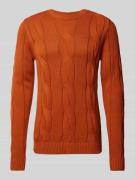 Gebreide pullover met kabelpatroon