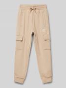 Regular fit sweatpants met cargozakken