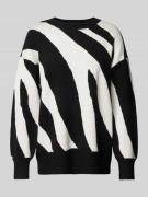 Regular fit gebreide pullover met two-tone-motief, model 'NANCY'