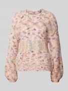 Gebreide pullover met extra brede schouders, model 'AVERY'