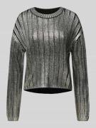 Comfort fit gebreide pullover in metallic look, model 'Kama'