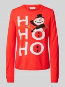 Gebreide pullover met ronde hals, model 'XMAS SELFIE'