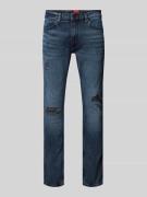 Slim fit jeans in destroyed-look, model 'HUGO 734'