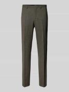 Slim fit pantalon met persplooien, model 'Hesten'