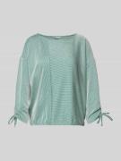 Loose fit shirt met 7/8 mouwen en streepmotief