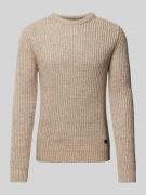 Gebreide pullover met ronde hals, model 'Oro'