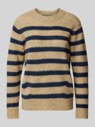 Gebreide pullover met ronde hals, model 'THORA'