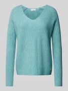 Gebreide pullover met V-hals