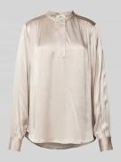 Regular fit blouse van viscose met opstaande kraag