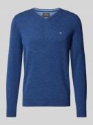 Gebreide pullover met V-hals