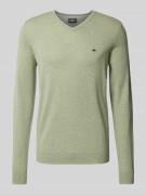 Gebreide pullover met V-hals