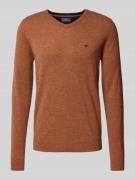 Gebreide pullover met V-hals