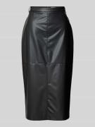 Midirok in leerlook, model 'MIEKO'