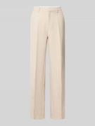 Straight leg pantalon met persplooien, model 'Alice'