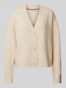 Gebreide cardigan met labelpatch