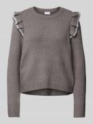 Gebreide pullover met ruches, model 'NANZYL'