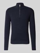 Gebreide pullover met opstaande kraag, model 'THEO'