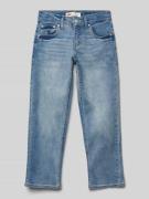 Loose fit jeans met viscose in 5-pocketmodel